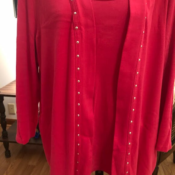 Rafaella Sweater & Tank Set - Pink Size XL - Picture 2 of 10